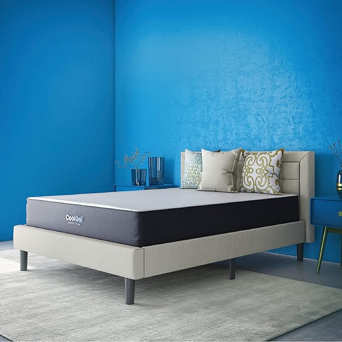 COOL GEL Memory Foam 10-Inch Mattress, CertiPUR-US Certified, Mattress in a Box, King, White