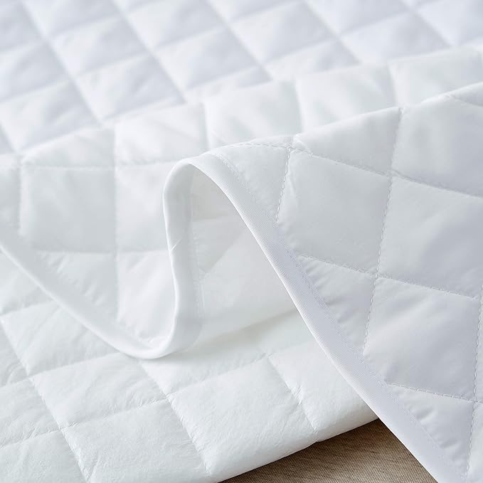 Elif Twin Size Mattress Protector, Waterproof, Quilted Cover Pad with Elastic Band Straps for Kids, Soft&Comfortable, Breathable, Vinyl Free (Twin)
