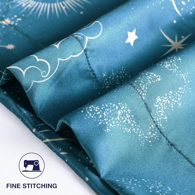 EXQ Home Satin Pillowcase for Hair and Skin, Soft Cooling Printed Pillow Cases King Size Set of 2 Satin Pillow Case with Envelope Closure (Sun,20x40 inches)