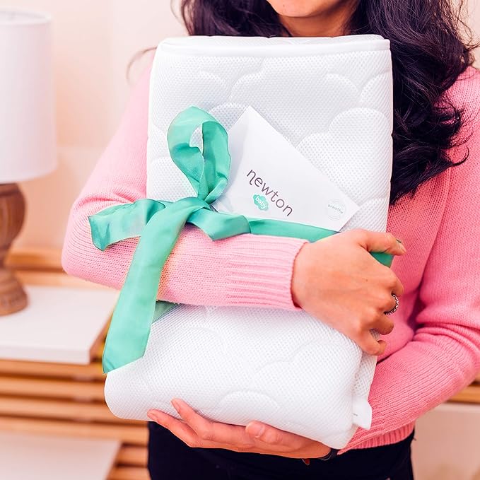 Newton Baby Waterproof Crib Mattress Pad | Ultra-Breathable Quilted Layer for Comfort & Universal Fitted Skirt for Secure Fit | Machine Washable | Crib Mattress Protector Pad Waterproof, 1 Pack
