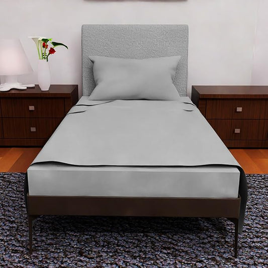 Twin Sheet Set - 3-Pcs Set - Deep Pockets - Cooling Twin Bed Sheets - Soft and Breathable Twin Bedding Sets - Twin Size Sheets for Comfortable Sleep - Twin Bed Sheets (Silver)