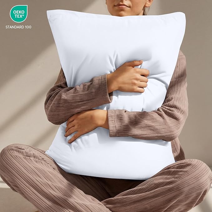 Utopia Bedding 4 Pack Pillow Protectors with Zipper Queen Size, Soft Brushed Microfiber Fabric Pillow Cases, Shrinkage and Fade Resistant Pillow Covers (White)