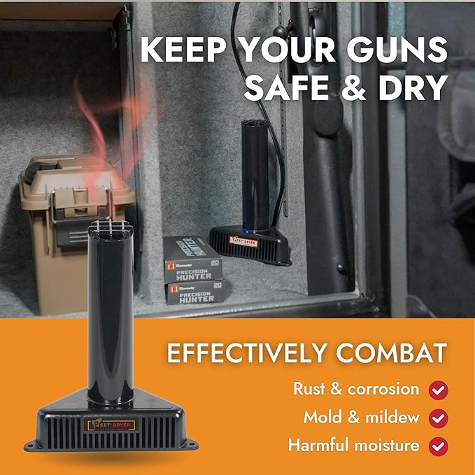 PEET 24" Gun Safe Dehumidifier Rod - Moisture Absorber, Combats Humidity & Prevents Rust - Ultra-Quiet, Easy Install - Preserves Valuables in Safes Up to 300 Cubic Feet, 5-Year Warranty
