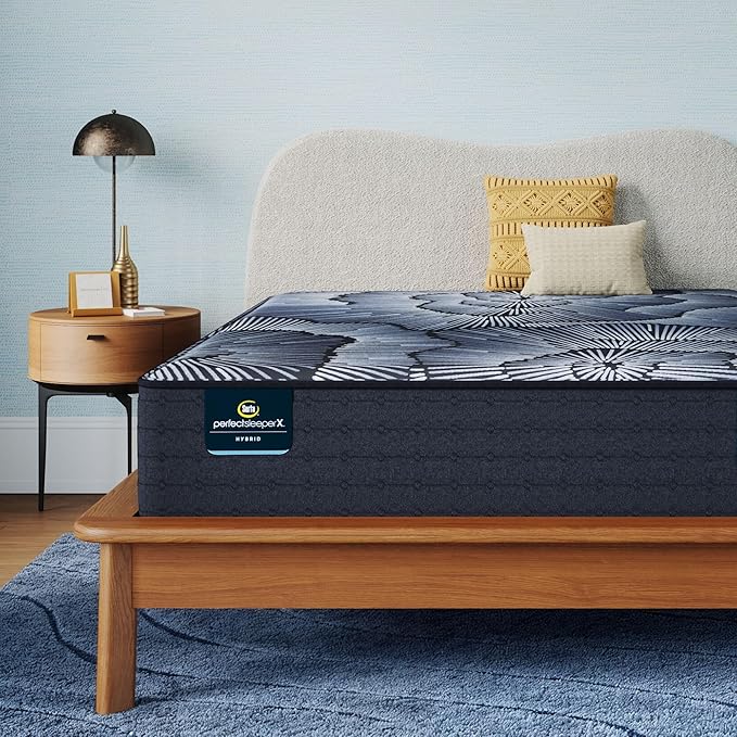 Serta Perfect Sleeper X - Kendall 13" Plush Queen Hybrid Mattress - 5 Support Zones and Cooling Tech for a Restorative Sleep - 100 Night Trial, CertiPUR-US Certified