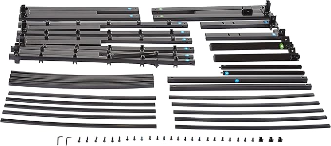 Amazon Basics Heavy-Duty Non-Slip Bed Frame with Steel Slats, 18" Height for Storage Space, Sturdy Support for Mattress, Easy Assembly, Queen, Black