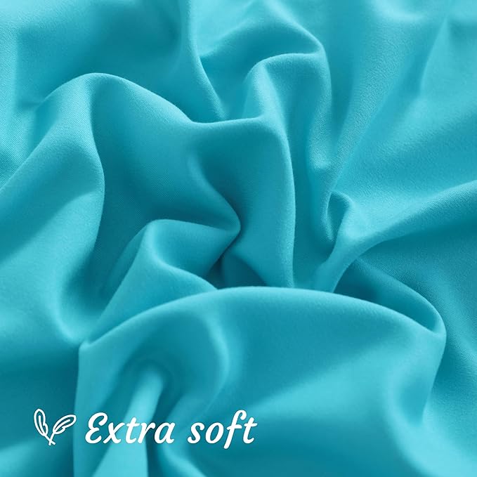 NTBAY Standard Pillow Cases Set of 2, 2 Pack Brushed Microfiber 20x26 Pillow Cases, Soft, Wrinkle, Fade, Stain Resistant Blue Pillow Cases with Envelope Closure, 20x26 Inches, Blue