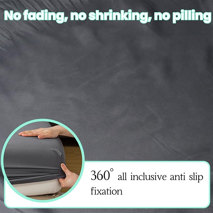 Klmnop Mattress Topper Cover, 2-3 Inch Memory Foam Latex Mattress Protector for Family, Hotel, RV(Queen 80 x 60 Inch, Only Cover)