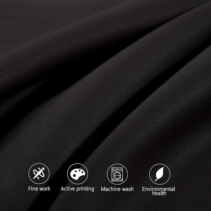 NTBAY Egyptian Cotton Queen Pillowcases - Set of 2, 500 Thread Count Cotton Pillowcases - Soft and Breathable Envelope Closure Pillow Cases - 20x30 Pillow Covers for Bed, Black