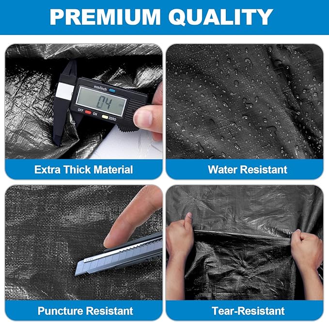 TICONN Mattress Bags for Moving, Heavy Duty Queen Mattress Cover Storage Bag with Full-Around Handle and Adjustable Buckles (Black, Queen)