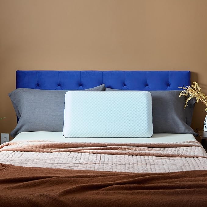 WEEKENDER Gel Memory Foam Pillow - Standard Size - 2-Pack - Medium Firm Feel - Neck & Shoulder Support - For Back & Side Sleepers - Home, Hotel, & Hospital Essentials