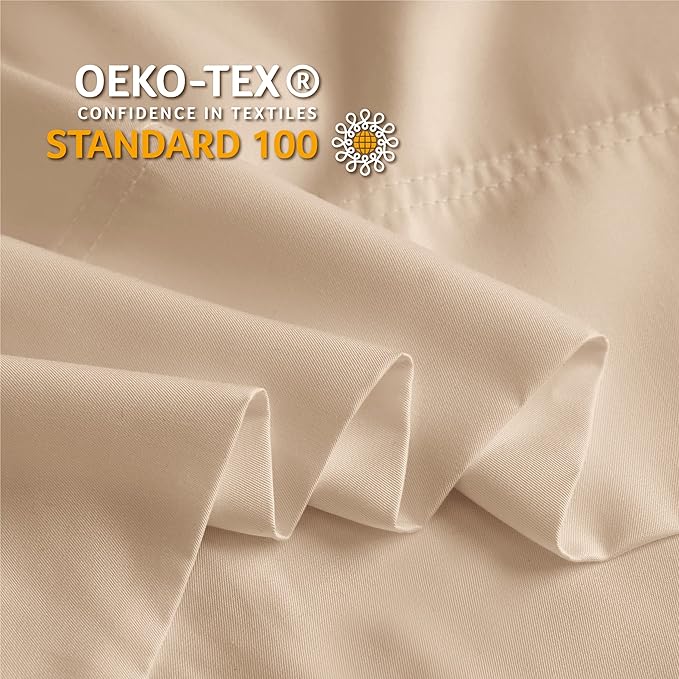 BEDELITE Pillow Cases Queen Size Set of 2, Rayon Derived from Bamboo, Cooling Pillow Cases for Hot Sleepers & Night Sweats, Breathable and Silky Soft Envelope Pillowcases(Taupe, 20"x30")
