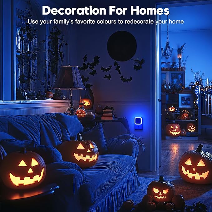 Sujeet Blue Night Light 4 Pack,Night Lights Plug into Wall 4-Pack, Nightlight Plug in Night Lights, Dusk to Dawn Night Lamp Led Night Light for Bedroom, Bathroom, Hallway