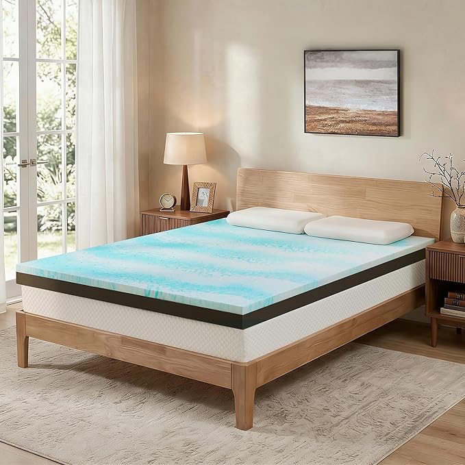 Firm to Extra Firm Mattress Topper Twin Size 3 Inch, Pain Relieving Foam Bed Topper for Extra Support, Gel Memory Foam&High-Density Foam Mattress Pad, CertiPUR-US Certified
