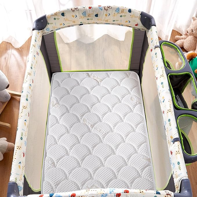Pack and Play Mattress Topper - 38" x 26" x 1.5", Soft & Firm Premium Foam Pack N Play Mattresses Pad, Odorless Baby Foam Playpen Mattresses,Portable Playard Mattress Topper- Breathable & Comfort