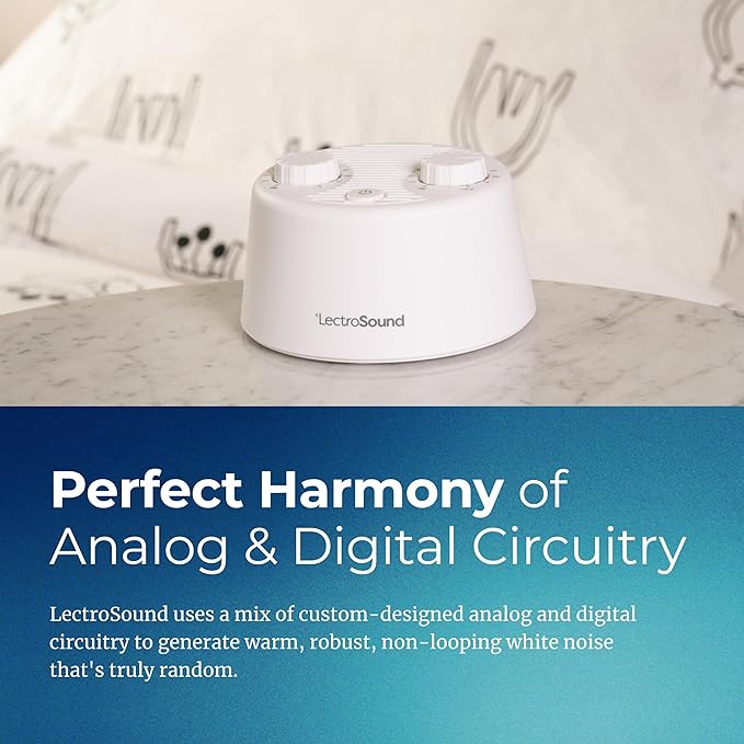 Adaptive Sound Technologies LectroSound - Noise Machine for Optimal Sleep Environment - Non-Looping Nature Sounds - Precision Volume Settings - Speech Privacy - Travel-Ready