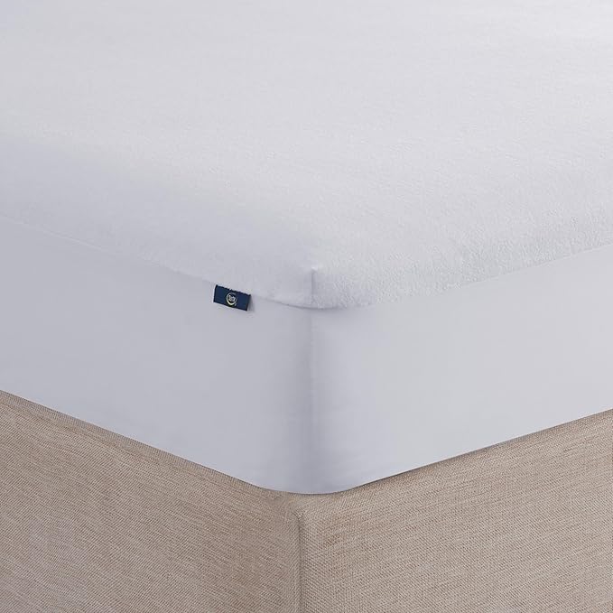 Serta Soft Top Mattress Cover, 72" x 84" Odor-Preventing and Stain-Resistant Waterproof Mattress Protector, 18" Elastic Deep Pocket for Secure Fit, Cal King Mattress Pad, White