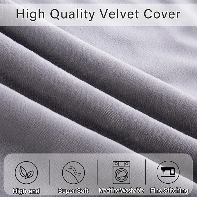 1 MIDDLE ONE Body Pillow, Memory Foam Body Pillows for Adults Sleeping, Long Pillow for Bed, Big Large Firm Full Body Pillow for Side Sleeper, 20x54 Inch, Light Grey
