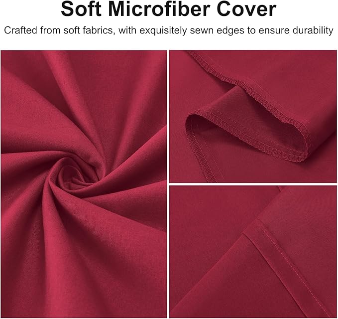 DOWNSTORIA Body Pillow Cover, Ultra Soft Microfiber Long Pillowcase, Envelope Closure Large Pillow Cases 20x54 inch (Burgundy Red)