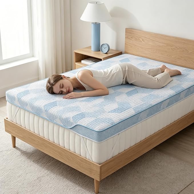 PERLECARE 3 Inch Twin Mattress Toppers – Cooling Gel Memory Foam Mattress with Breathable Bamboo Viscose for Pressure Relief, Washable & Non-Slip, CertiPUR-US® Certified & Oeko-Tex