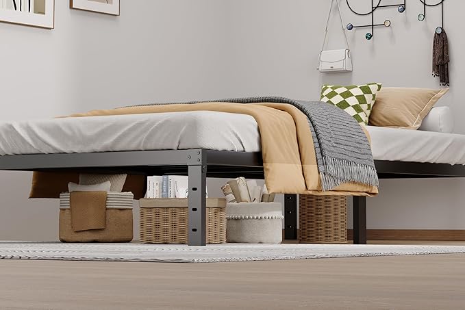 LUMUNANCE Metal Bed Frame Twin XL Size - 12 Inch Heavy-Duty Twin XL Platform Bed Frame No Box Spring Needed, Easy Assembly, Noise-Free, Sturdy Mattress Foundation, Underbed Storage Space