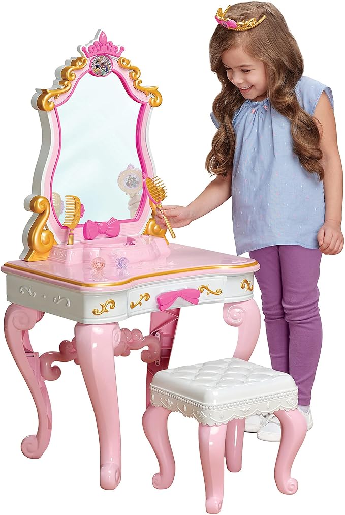 Disney Princess Ultimate Musical Vanity with Enchanting Messages & Celebration Song! Includes Brush, Comb, Tiara & 5 Rings
