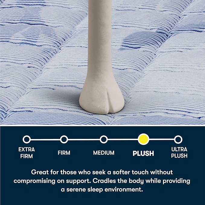 Serta Five Star Mattress Tranquility 14-Inch Plush – Full – Zoned Support, Pressure Relief, Cooling Comfort – Made in USA – Bed-in-a-Box – 100 Night Trial, 10-Year Limited Warranty