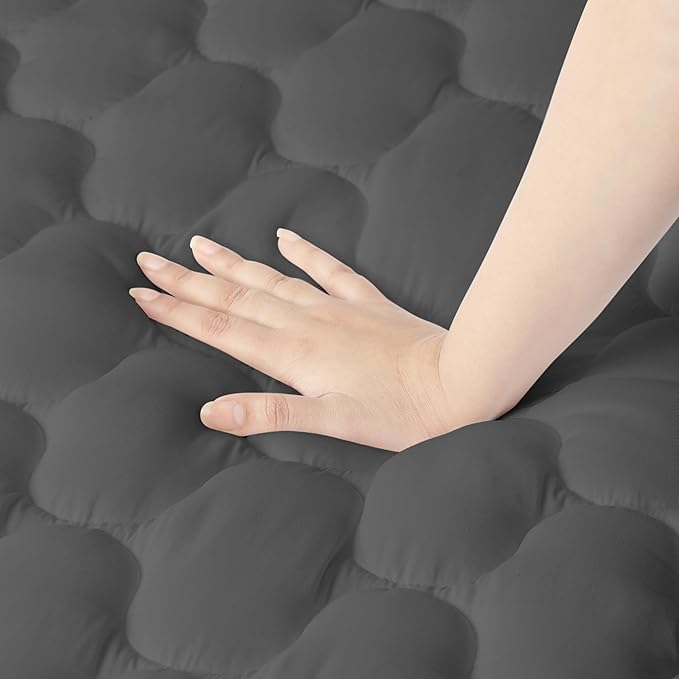 Utopia Bedding Waterproof Mattress Protector, Twin Mattress Pad, Noiseless Quilted Fitted Cover with Deep Pocket Stretches up to 16 Inches (Grey)