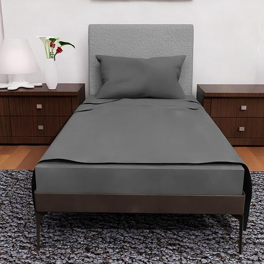 Twin Sheets Set - 3 Piece Bedding - Wrinkle Free, Fade Resistant, Double Brushed Microfiber - Deep Pockets/Easy Fit - 1800 Series Ultrasoft, Cooling Sheets (Dark Grey)
