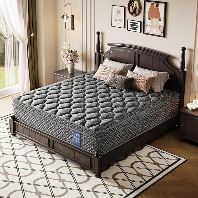 14 Inch Twin XL Mattress, Medium Firm Plush Hybrid in a Box, Gel Memory Foam & Pocket Springs, Pressure Relief, Motion Isolation, CertiPUR-US, 100-Night Trial