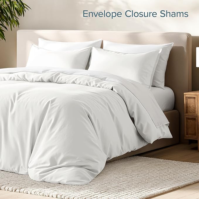 Bare Home Bedding Duvet Cover Full Size - Premium 1800 Super Soft Collection - Lightweight, Cooling - Soft Breathable Bedding Duvet Cover (Full, Cream)