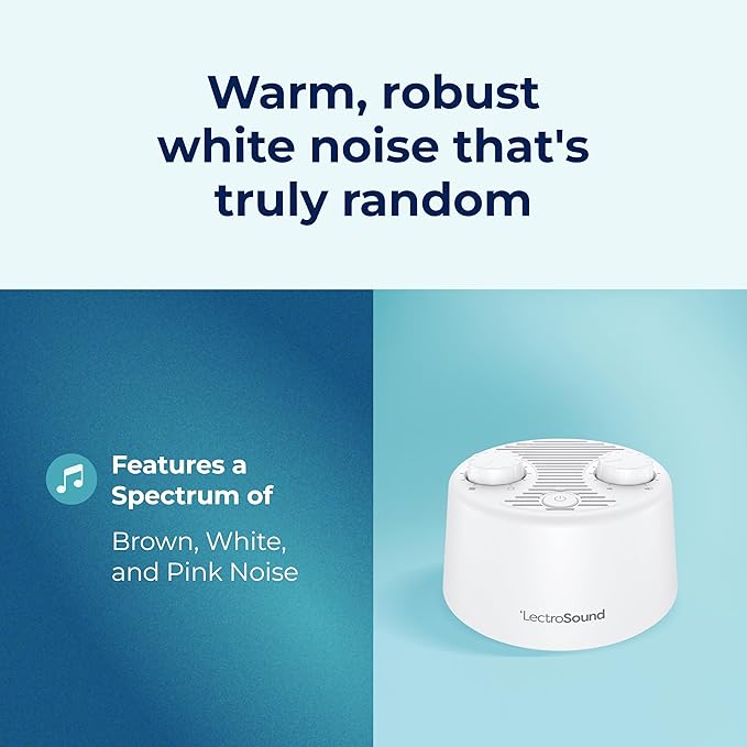 Adaptive Sound Technologies LectroSound - Noise Machine for Optimal Sleep Environment - Non-Looping Nature Sounds - Precision Volume Settings - Speech Privacy - Travel-Ready