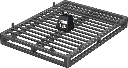 6 Inch California King Bed Frames with Rounded Corner and Squeak Free U-Slot Design, Metal Platform Bed Frames 6 Non-Slip Guards, 3500lbs Heavy Duty Steel Slat Support, No Box Spring Needed