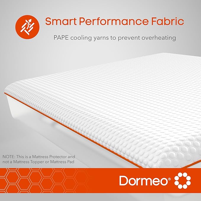 Dormeo Premium Mattress Protector, Twin XL, with Cooling Technology, Waterproof, 80” L x 39” W x 18” H