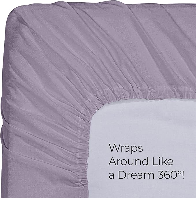 Utopia Bedding Twin Fitted Sheet - Bottom Sheet - Deep Pocket - Soft Microfiber -Shrinkage and Fade Resistant-Easy Care -1 Fitted Sheet Only (Lavender)