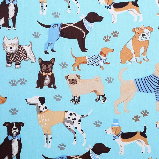 Cloele Kids Toddler Pillowcase Envelope Travel Pillowcase Baby Pillow Cover Fits Pillows Sized 12x16 or 13x18-1 Pack Soft Children’s Bedding Pillowslip Case for Boys and Girls - Blue Dog