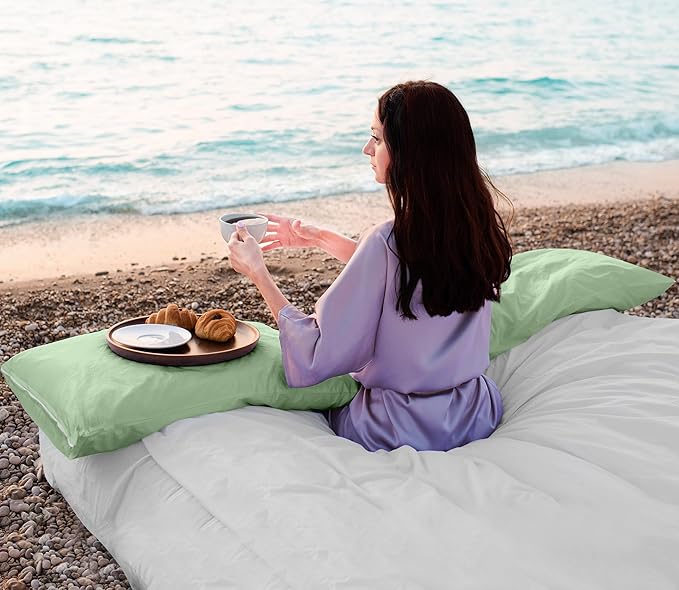 Utopia Bedding Premium 100% Waterproof Pillow Protectors with Zipper Queen Size (Set of 2), Bed Bug and Dust Mite Proof Zippered Pillow Covers, Pillow Encasement Cases, Sage