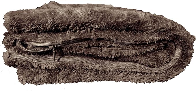 Extra Soft Body Pillow Cover, Sherpa/Microplush Material, 20x54 Inches, Zipper Closure (Coffee)