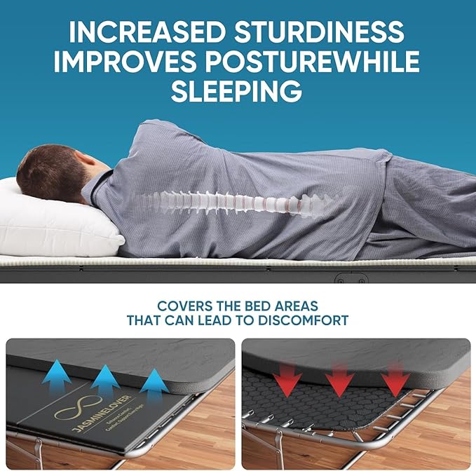 Bunkie Board Full Size 54x75- Heavy Duty Reinforced Wood Bed Boards for Under Mattress, Universal Sleeper Sofa Support Board with Anti-Sag Design for Metal Bed Frame, Platform Beds&Pull Out Couches
