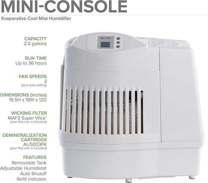 AIRCARE MA Whole-House Console-Style Evaporative Humidifier (Mini-Console)