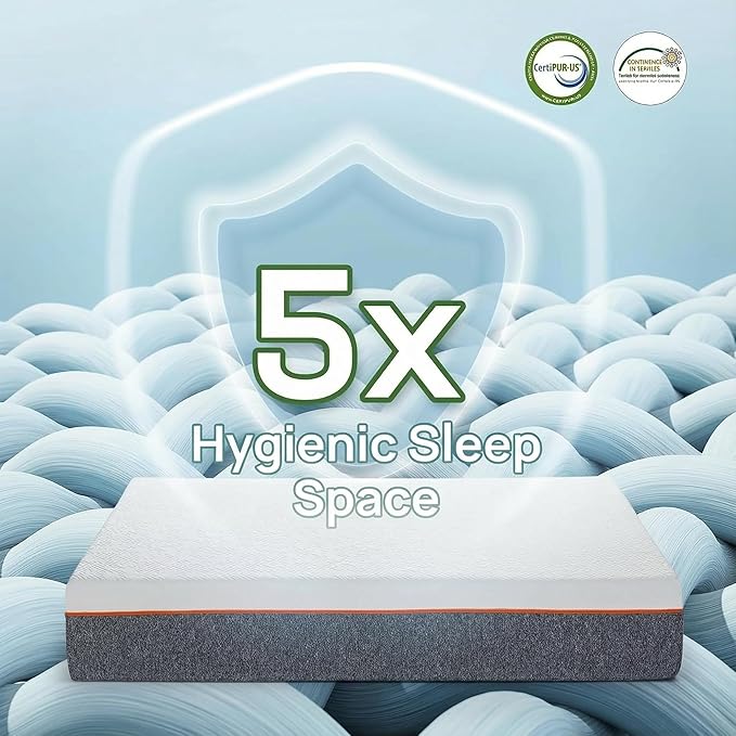 Marsail Full Size Bed Frame and Mattress Set with Adjustable Upholstered Headboard and 10-inch Gel Memory Foam, Sturdy and Durable with 12 Support Legs, Breathable Cooling, Easy Assembly, Dark Gray