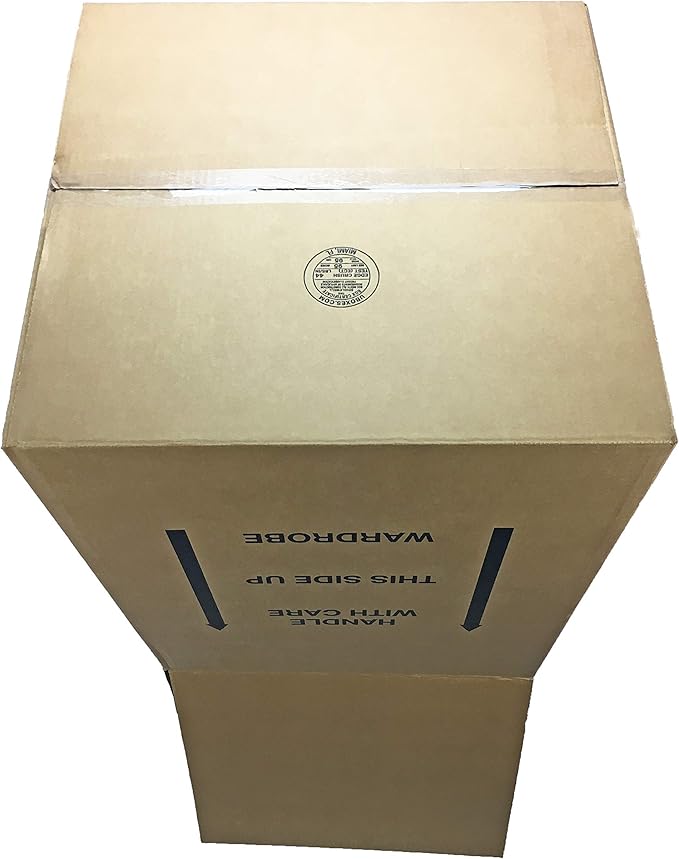 UBOXES Space Saving Wardrobe Moving Boxes 20 x 20 x 34 Inches Moving Boxes, 1-Pack, Kraft/Corrugated (BOXMINIWAR01)