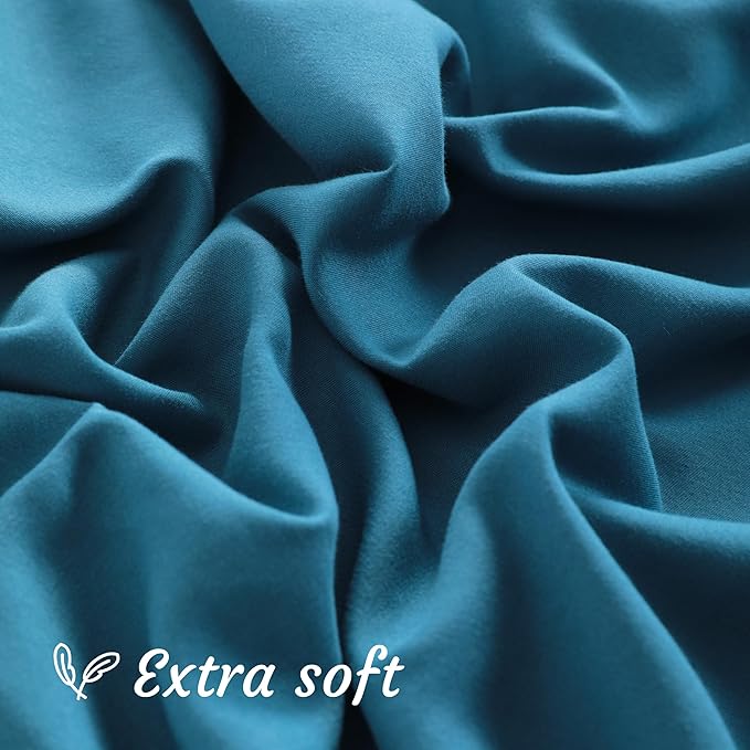 NTBAY King Pillow Cases Set of 2, 2 Pack Brushed Microfiber 20x36 Pillow Cases, Soft, Wrinkle, Fade, Stain Resistant Teal Blue Pillow Cases with Envelope Closure, 20x36 Inches, Teal Blue