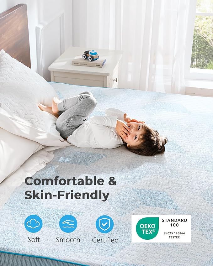 PERLECARE 3 Inch Gel Memory Foam Mattress Topper King Size Pressure-Relieving Mattress Topper for Back Pain, Non-Slip Design with Removable & Washable Cover, CertiPUR-US® Certified & Oeko-Tex