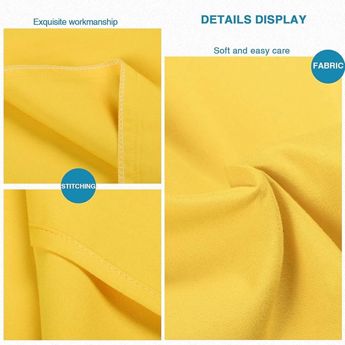 FLXXIE King Pillow Cases Set of 2, Soft Microfiber Pillow Covers with Envelope Closure, Wrinkle, Fade and Stain Resistant Pillowcases, 20x36, Yellow