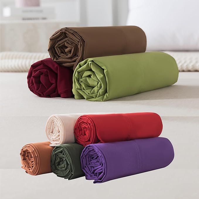 WhatsBedding Body Pillow Cover Cotton Fabric, Long Pillowcase Breathable & Skin-Friendly, Envelope Closure - Olive Green (20x54 inch)