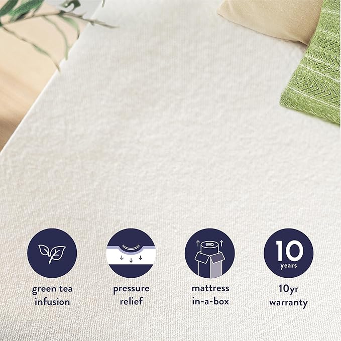 Best Price Mattress 6 Inch Queen Short Mattress For RV Camper, Green Tea Memory Foam