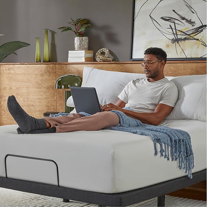 Serta baselogic Level 4 Adjustable Base Bed Frame - Twin XL - Head & Foot Adjustability, Wireless Remote, Zero-Gravity and Memory Presets, Dual Massage Setting, and USB A&C Charging Ports