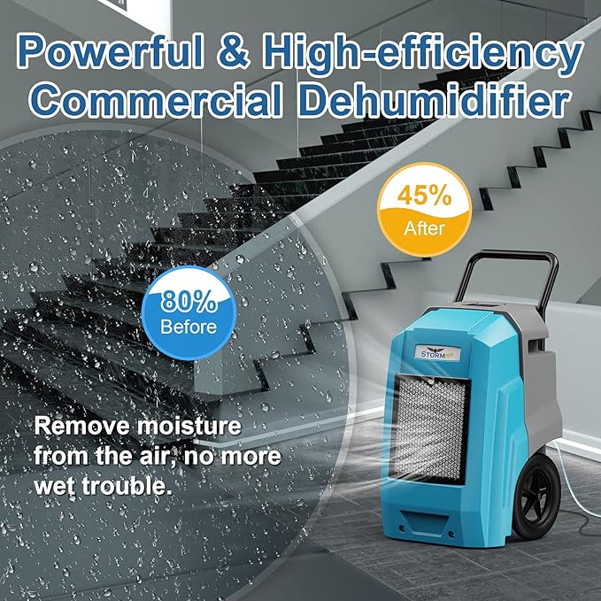 ALORAIR 180 Pints LGR Industrial Dehumidifier with Pump and Drain Hose, Portable Commercial Dehumidifier with Wheels for Home, Basements, Garages, and Job Sites, 6-Year Warranty