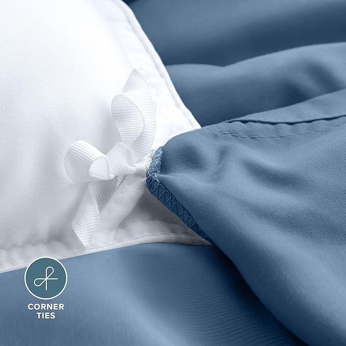 Bare Home Bedding Duvet Cover Extra Long Size - Premium 1800 Super Soft - Lightweight, Cooling Duvet Cover - Soft Breathable Bedding (Twin/Twin XL, Coronet Blue)