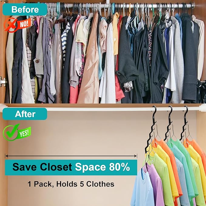 Closet Organizers and Storage,Upgraded Organization and Storage Clothes Hanger,8 Pack College Dorm Room Essentials,Sturdy Closet Organizer Home Essentials Space Saving Hangers for Thick Clothe